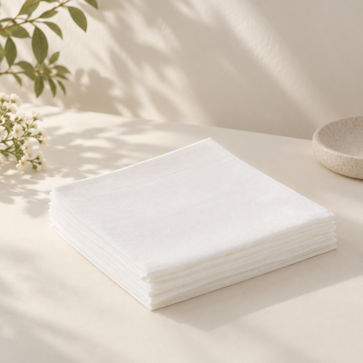 Premium Cotton Gauze Baby Washcloths (Set of 5)