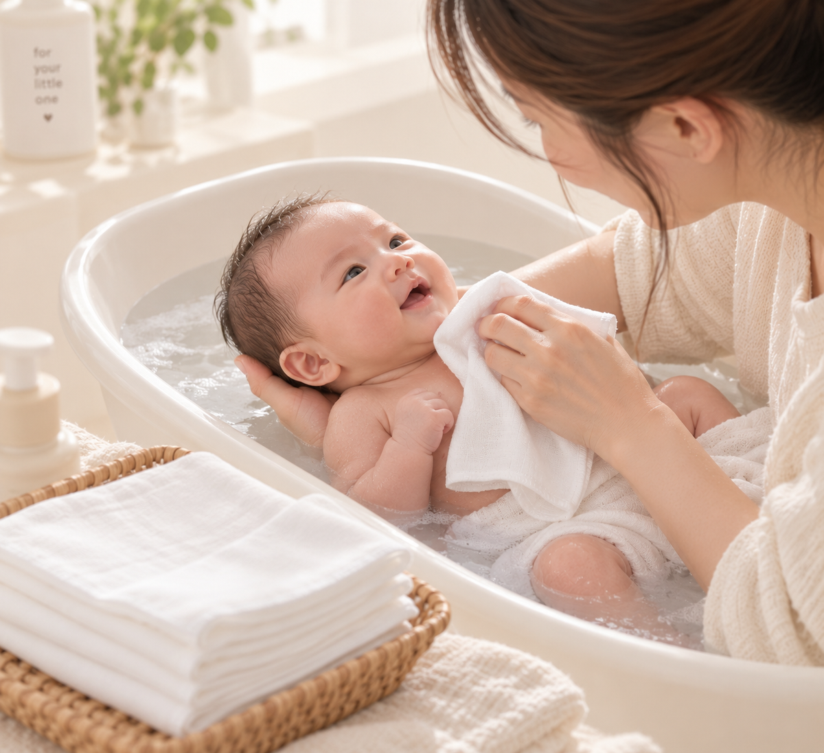 Premium Cotton Gauze Baby Washcloths (Set of 5)